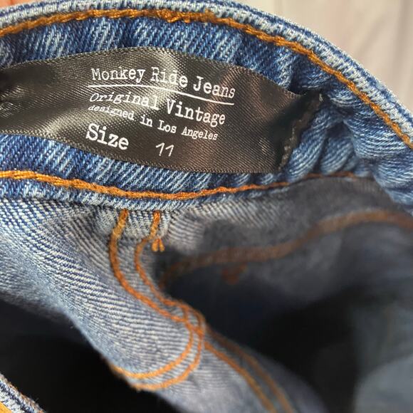 Monkey Ride‎ High Rise Carpenter Jeans Womens 11 Cargo Mom Origional Vintage - Picture 5 of 16
